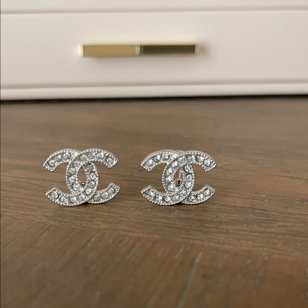Double C Crystal Earrings